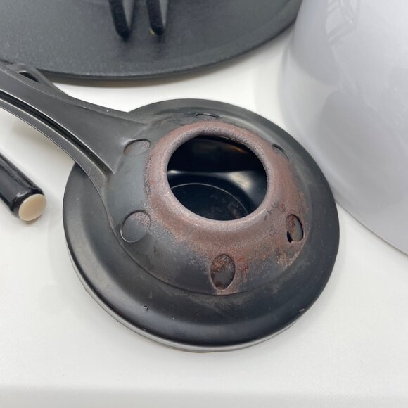 Emile Henri Fondue Pot White Ceramic Fuel Style - Picture 5 of 9